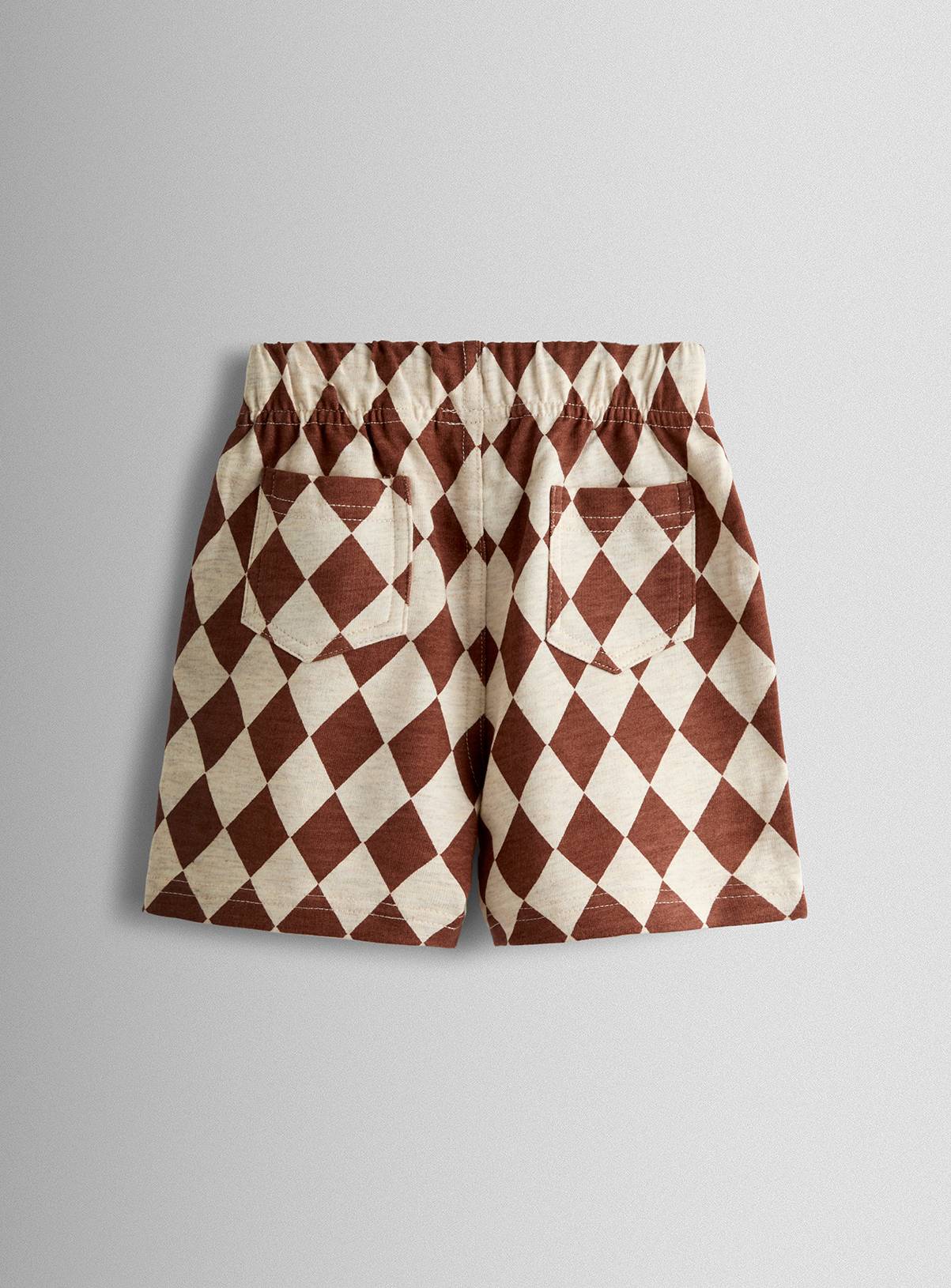 JOJO MAMAN BÉBÉ 2 Pack Checkerboard & Plain Shorts 2-3 Years - Image 3
